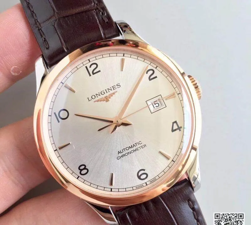 Longines Record L2.820.4.76.2 1:1 Best Edition Replica Watch Swiss ETA2892 Silver Dial